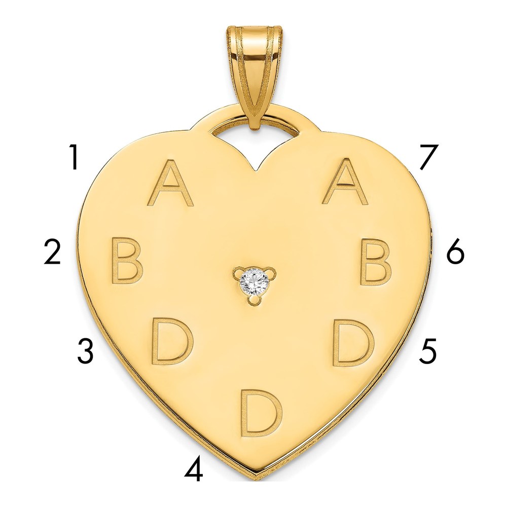 Gold-Plated Sterling Silver Diamond Letter Charm