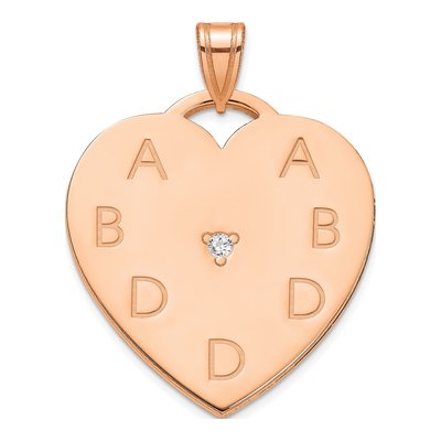 Rose Gold-Plated Sterling Silver Diamond Letter Pendant – view 2