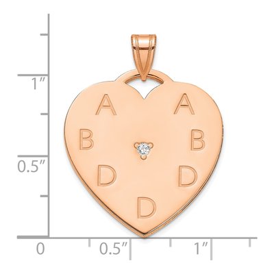 Rose Gold-Plated Sterling Silver Diamond Letter Pendant – view 3