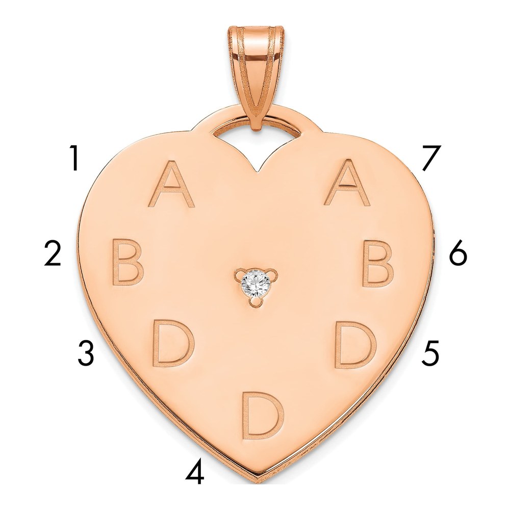 Rose Gold-Plated Sterling Silver Diamond Letter Pendant