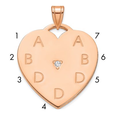 Rose Gold-Plated Sterling Silver Diamond Letter Pendant