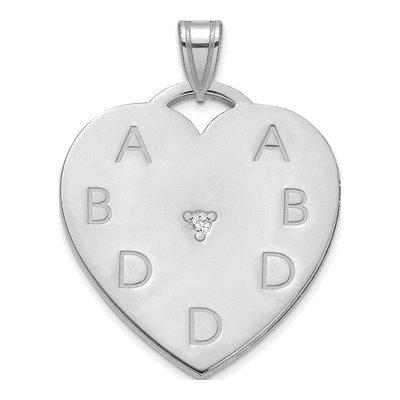 Sterling Silver Diamond Letter Charm – view 2