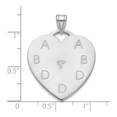 Sterling Silver Diamond Letter Charm – view 3