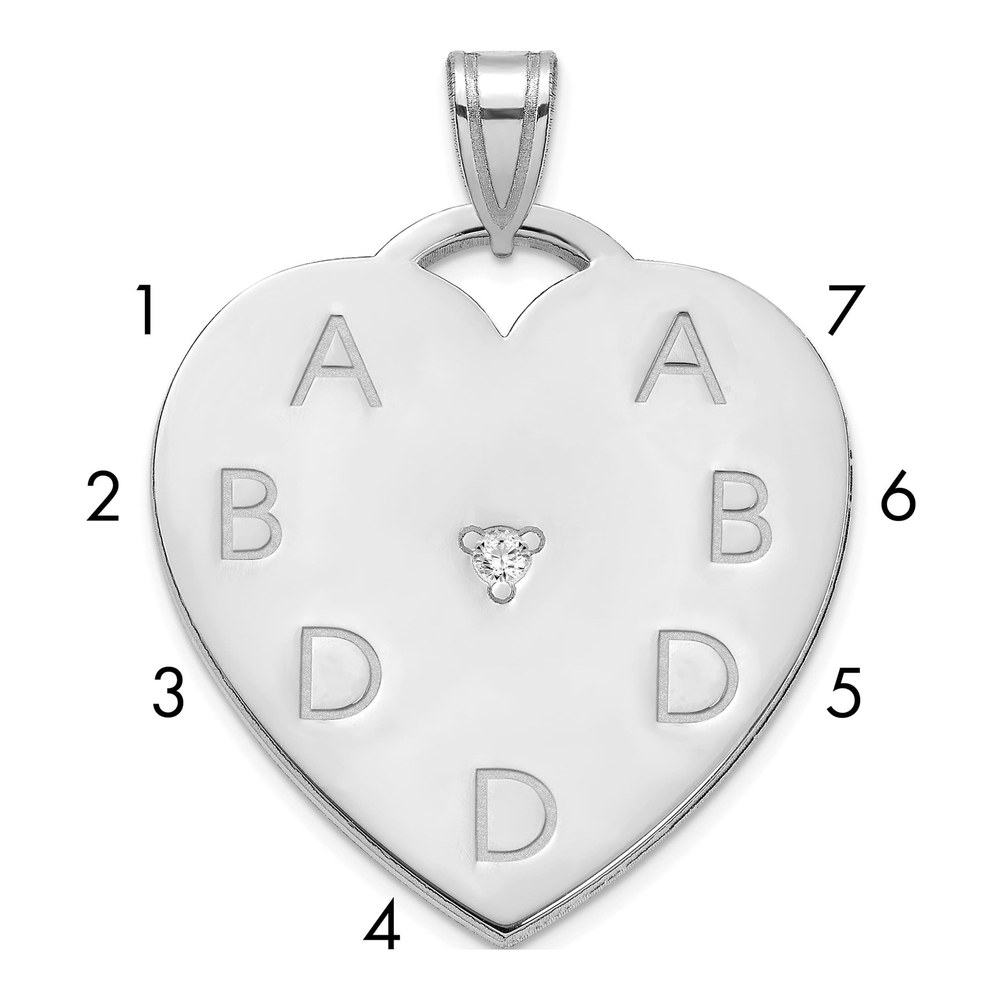 Sterling Silver Diamond Letter Charm