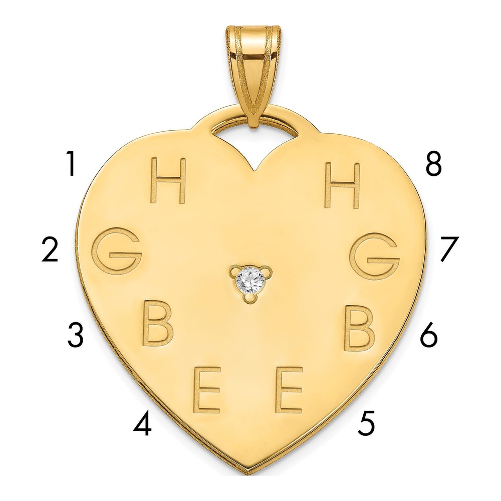 Gold-Plated Sterling Silver Diamond Letter Charm