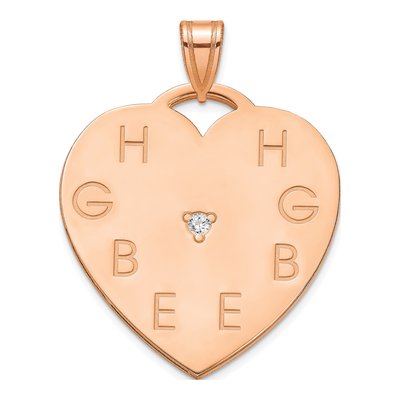 Rose Gold-Plated Sterling Silver Diamond Letter Charm – view 2