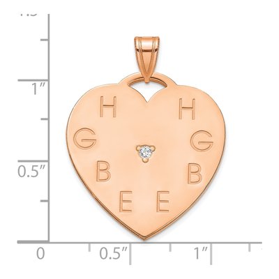 Rose Gold-Plated Sterling Silver Diamond Letter Charm – view 3