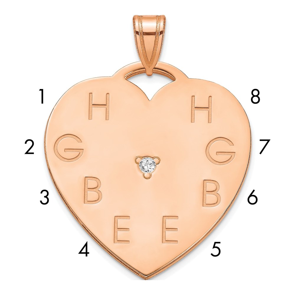 Rose Gold-Plated Sterling Silver Diamond Letter Charm