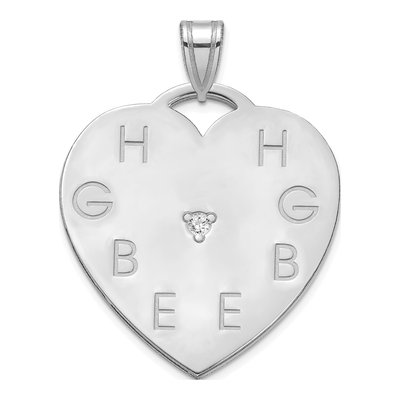 Sterling Silver Diamond Letter Charm – view 2