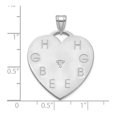 Sterling Silver Diamond Letter Charm – view 3