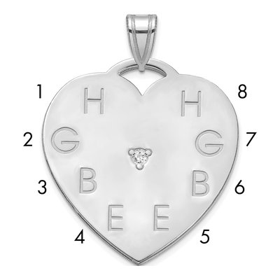 Sterling Silver Diamond Letter Charm