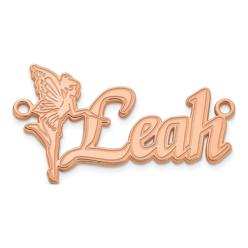 14K Rose Gold Personalized Fairy Name Plate