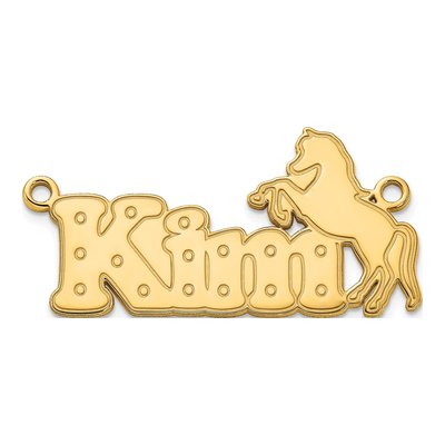 Gold-Plated Sterling Silver Personalized Horse Name Plate Pendant – view 2