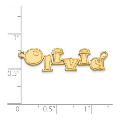 Gold-Plated Sterling Silver Personalized Name Plate Pendant – view 4