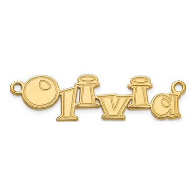Gold-Plated Sterling Silver Personalized Name Plate Pendant
