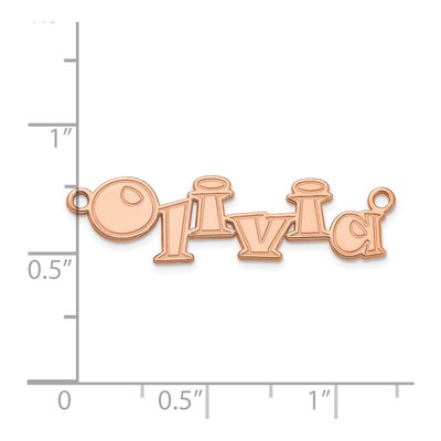 Rose Gold-Plated Sterling Silver Personalized Name Plate Pendant – view 4