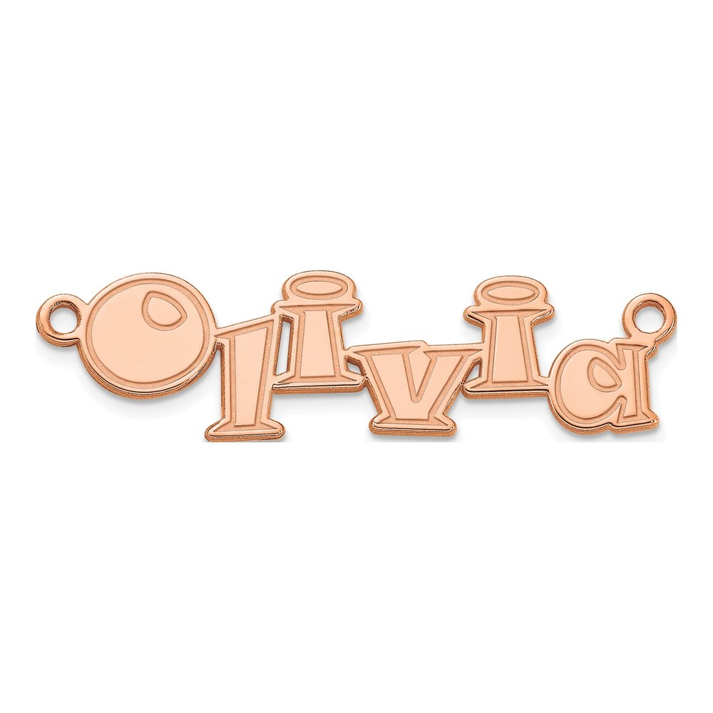 Rose Gold-Plated Sterling Silver Personalized Name Plate Pendant