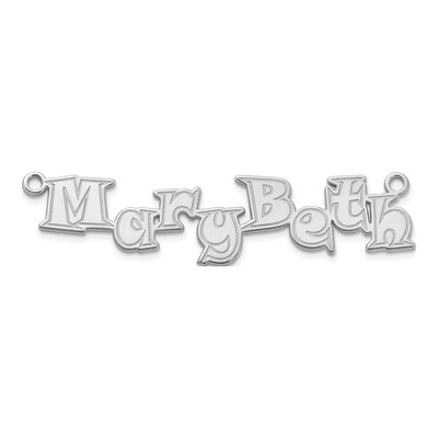 Sterling Silver Personalized Name Plate Pendant – view 3