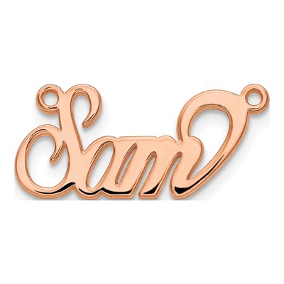 14K Rose Gold Name Plate Pendant – view 2