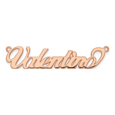 14K Rose Gold Name Plate Pendant – view 5