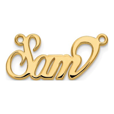 14K Yellow Gold Personalized Name Plate Pendant – view 2