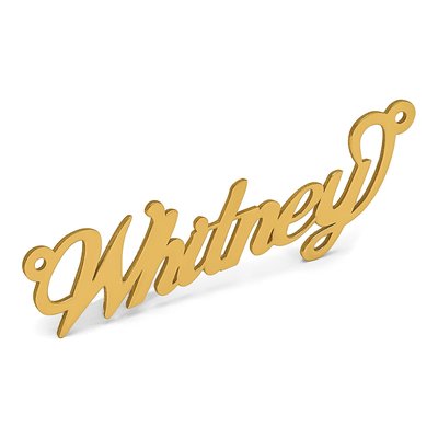14K Yellow Gold Personalized Name Plate Pendant – view 6