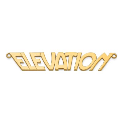 Gold-Plated Sterling Silver Personalized Name Plate Pendant – view 3