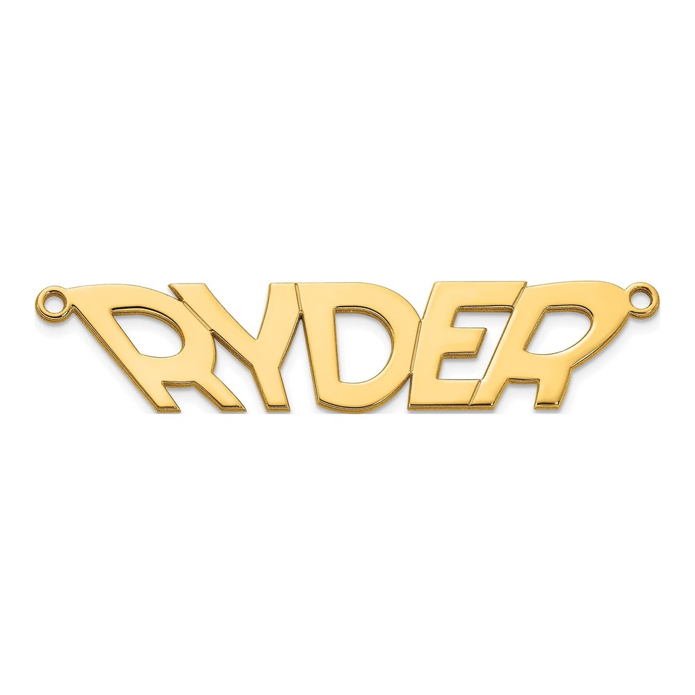 Gold-Plated Sterling Silver Personalized Name Plate Pendant