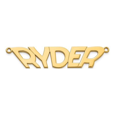 Gold-Plated Sterling Silver Personalized Name Plate Pendant
