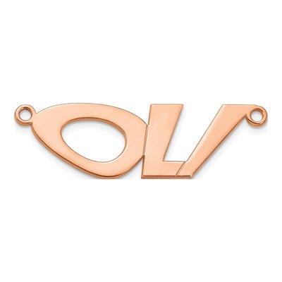 Rose Gold-Plated Sterling Silver Personalized Name Plate Pendant – view 2