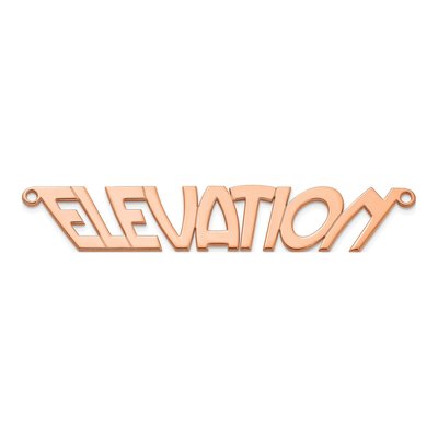 Rose Gold-Plated Sterling Silver Personalized Name Plate Pendant – view 3