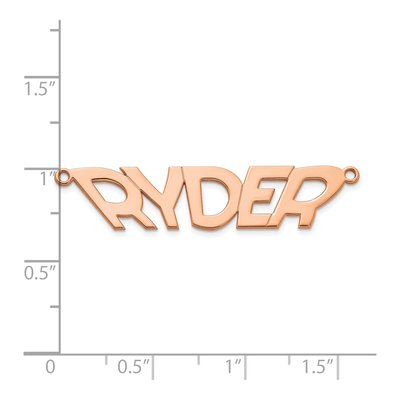 Rose Gold-Plated Sterling Silver Personalized Name Plate Pendant – view 4