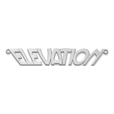 Sterling Silver Personalized Name Plate Pendant – view 3
