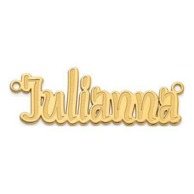 Gold-Plated Sterling Silver Personalized Name Plate Pendant – view 3