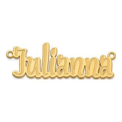 Gold-Plated Sterling Silver Personalized Name Plate Pendant – view 4