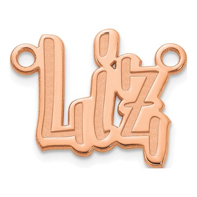 14K Rose Gold Personalized Name Plate Pendant – view 2
