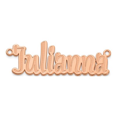 14K Rose Gold Personalized Name Plate Pendant – view 3