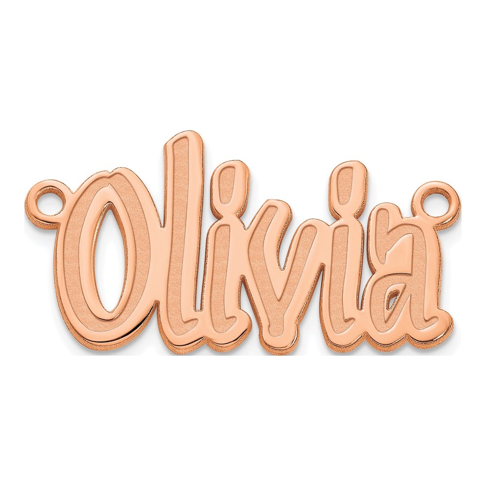 14K Rose Gold Personalized Name Plate Pendant