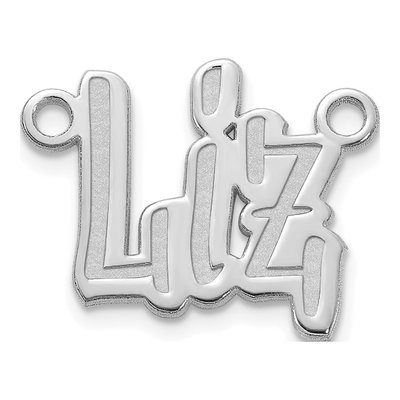 Sterling Silver Personalized Name Plate Pendant – view 2