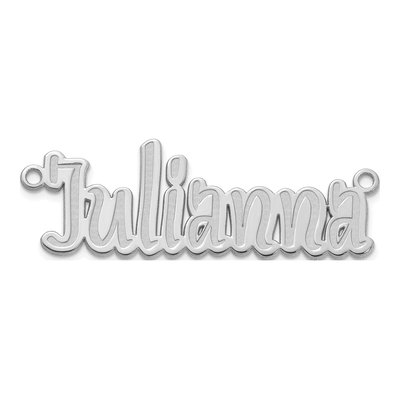 14K White Gold Personalized Name Plate Pendant – view 3