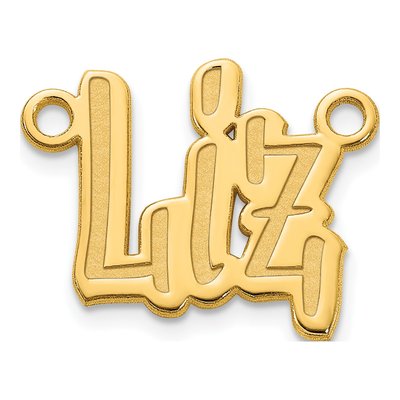 14K Yellow Gold Personalized Name Plate Pendant – view 2