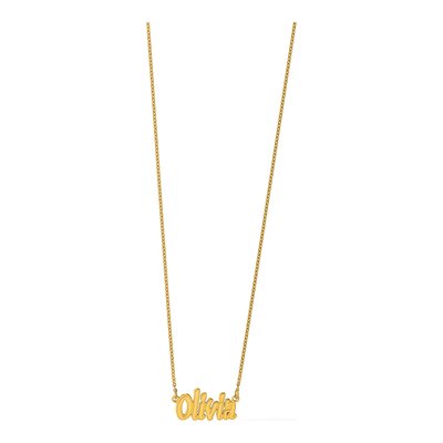 14K Yellow Gold Personalized Name Plate Pendant – view 6