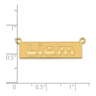 Gold-Plated Sterling Silver Personalized Bar Name Plate Pendant – view 5