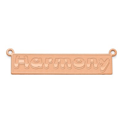14K Rose Gold Personalized Name Plate Pendant – view 3