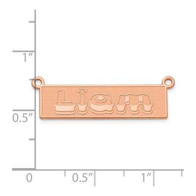 Rose Gold-Plated Sterling Silver Personalized Bar Name Plate Pendant – view 5