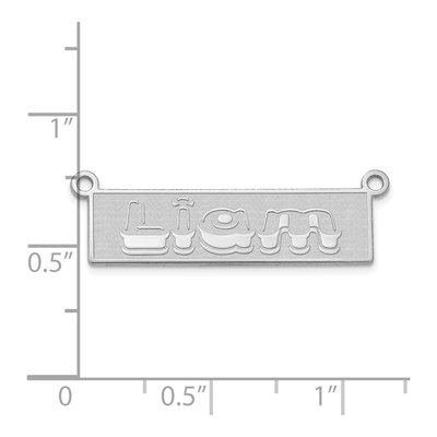 Sterling Silver Personalized Bar Name Plate Pendant – view 5