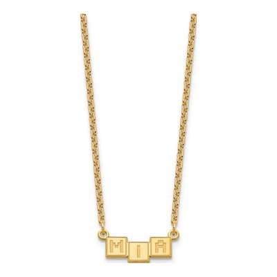 Personalized 3-Letter Name Bar Necklace | Gold Plated – view 2