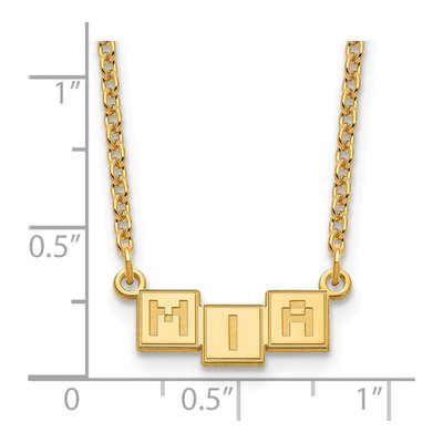 Personalized 3-Letter Name Bar Necklace | Gold Plated – view 3
