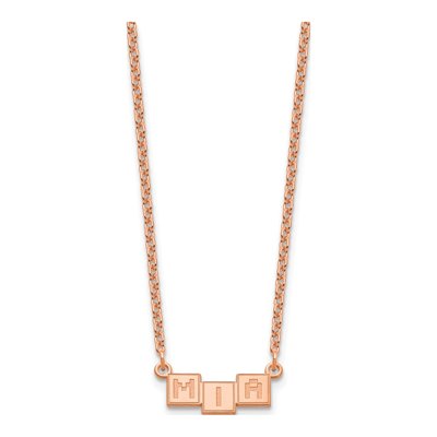 Personalized 3-Letter Bar Name Necklace – view 2
