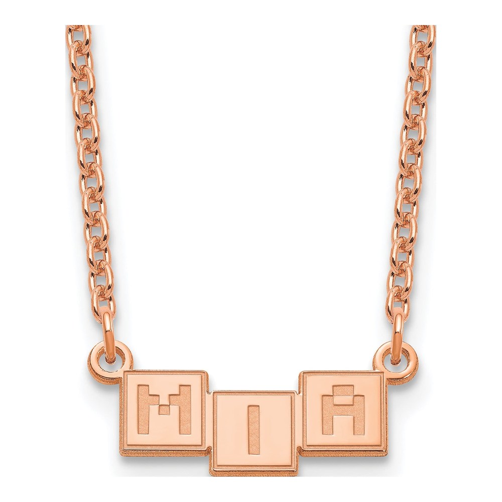 Personalized 3-Letter Bar Name Necklace